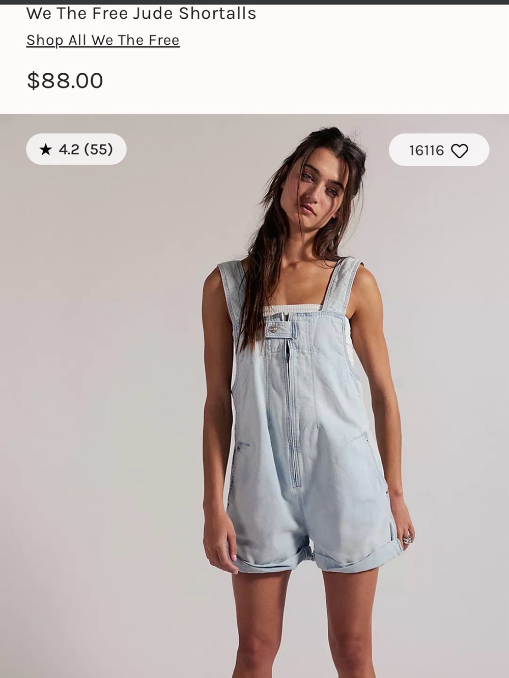 Free People Jude shorteralls
